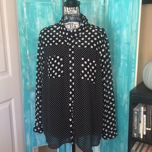 Torrid | women's polka dot button up top